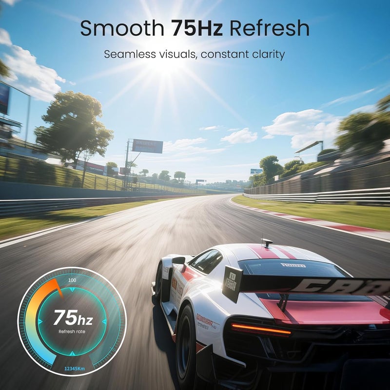 EYOYO شاشة مراقبة كاميرا الأمان 22 بوصة، 1080P FHD 75Hz LED شاشة كمبيوتر مع مدخلات HDMI VGA AV BNC USB، مكبرات صوت مدمجة، شاشة فيديو لنظام CCTV NVR DVR - Image 3